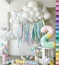 172 Pastel Rainbow Balloons Kit, Assorted Color Macaron 260 Long twisting Balloon and 18 12 5 Inch M
