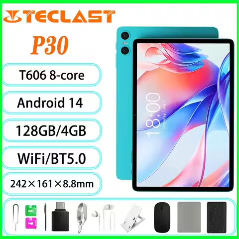 Teclast P30 2024 Tablet Allwinner T606 8-core 1.8GHz 12GB(4GB+8GB)RAM/128GB ROM/10.1inch 1280×800iPS