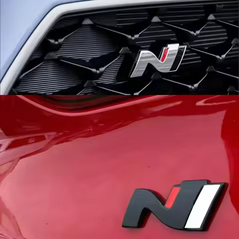 For N Line 3D Car Styling N Nline Hood Fender trunk Rear Bonnet Decal Emblem Badge Sticker