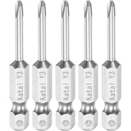 HARFINGTON 5pcs Y3 Tri-point Screwdriver Bit 1/4" Hex Shank 2" Length Magnetic Y Type Screw Driver P