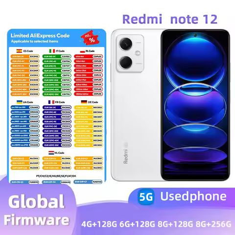 Redmi Note 12 5G Android 6.67 inch RAM 8GB ROM 256GB 2400*1080px 48MPused phone