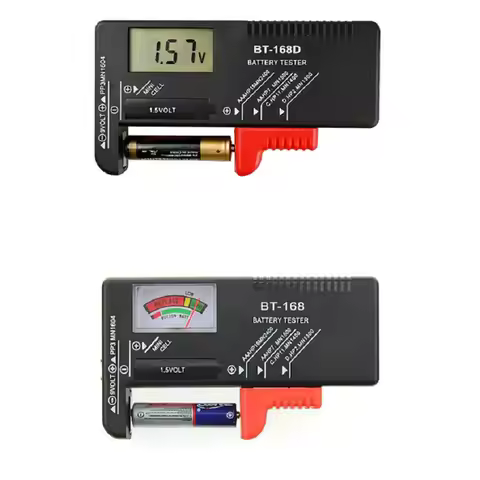 BT-168D BT-168 Digital Battery Tester LCD Display AA/AAA/C/D/9V/1.5V Button Cell Battery Capacity Ch