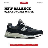 New Balance 992 Navy Gray White 100% Original Sneakers Casual Men Women Shoes Ori Shoes Men Shoes Women Running Shoes New Balance Original