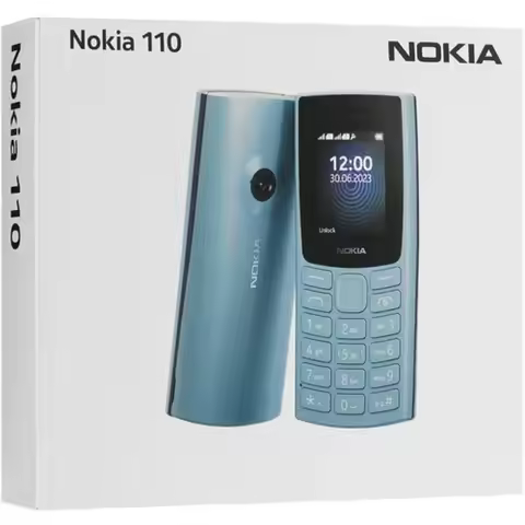 Nokia 110 2021 2G straight-bar button Dual SIM phone Blue Great Gift