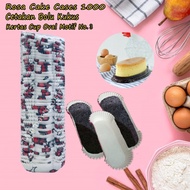 Rosa Cake Cases 1000 / Cetakan Bolu Kukus / Kertas Cup Motif / Oval