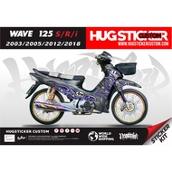 สติ๊กเกอร์ติดรถ สติ๊กเกอร์ เวฟ Honda Wave 125i/125i LED/125s/125r/125 ไฟเลี้ยวังลม ลาย Fire Arai