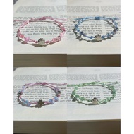 Handmade four-leaf clover woven drawstring bracelet made by Janest