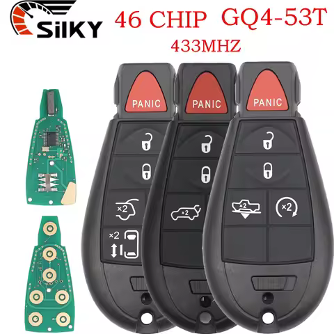 SilKY GQ4-53T 46 CHIP PCF7961 433MHz Car Remote Key For Jeep Cherokee Dodge Caravan RAM Chrysler Tow