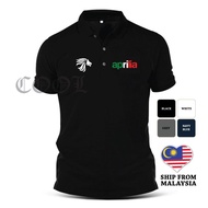 Aprilia Motorcycle Motorsport Polo Tee T-Shirt Embroidery Logo EDR-049