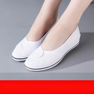 2026 One-Line Style Hospital Nurse Shoes Wedge Heel Women's Shoes Ladies Old Beijing Nurse Shoes Wom