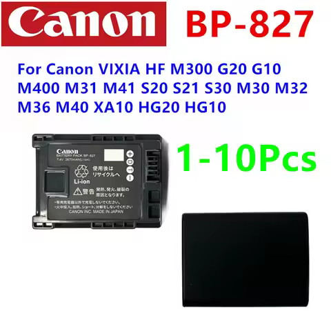 BP-827 Camera Battery Original BP-827 BP 827 Camera Battery For Canon VIXIA HF M300 G20 G10 M400 M31