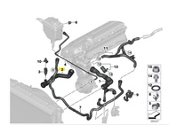 ท่อน้ำท่อนล่าง(No.2) BMW Series 5 E60 525i 530i เครื่อง M54 (17127519257)