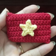 Vietnam Red Flag Yellow Star Keychain - 2-layer Flag Keychain