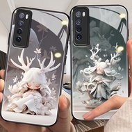 DMY case flower huawei nova7 nova5i nova3i nova3 nova2 i nova11 nova10 nova9 nova8 nova7 I nova4 e y9 y7 y7a pro se prime 2019 lite tempered glass case