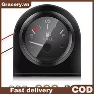 2" 52mm Fuel Level Gauge Car Meter White LED Light  Rim Automotive Gauges 12V