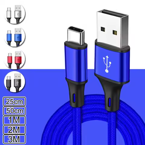 3A USB Type C Cable Fast Charging QC 3.0 Data Cable For Samsung S23 S22 S20 Xiaomi Huawei P30 USB A 