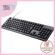ELECOM Mechanical Keyboard Leggero Wired Full Size N-Key Rollover Support 50 Million Keystroke Durab