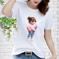 AC - COMBAD MATERIAL, ALL SIZE PRINTED T-SHIRT, PICTURE MOTIF 3DGirl AC008