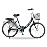 (ครบชุดใช้งานคุ้ม!) จักรยานแม่บ้าน 24 นิ้ว Turbo Delight Full Option พร้อมเบาะซ้อน ตะกร้า ขาตั้งคู่