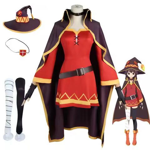 Anime Megumin Cosplay Costume Hat Women Sorceress Dress Outfits Megumin Cos Halloween Cos Costumes S