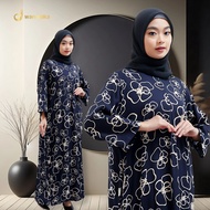 Kaftan labuh floral cotton comfy breathable baju muslimah dress wanita bergaya modern modest wear