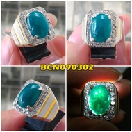 Bacan Doko kristal Cincin Ring Size 8 Kantoran Natural batu akik