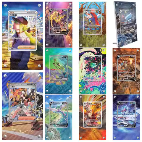 Pokemon SV11 All Series Card Extended Painting Display Case Giovanni Bulbasaur N Hilda Jolteon Colle