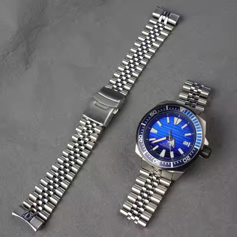 For Seiko King Samurai (SRPE33,SRPE35,SRPE37,SRPD23,SRPF03,SRPF09) - Rolamy 22mm Jubilee Solid Curve