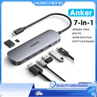 Anker 7-in-1 Multi-Port Hub 4K@60Hz Video, 85W Charging, USB 3.0 & Card Reader  Type C Compatible