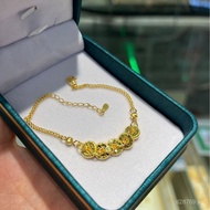 Gold Ancient Method Color Gold Copper Coin Adjustable Wholesale Bracelet Crushed Ice Bracelet Copper