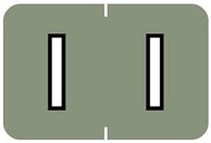 Tabbies Barkley ABKM Compatible 91620 Series Alpha Labels, Gray "I", 1”H x 1-1/2”W Label Size, Filin