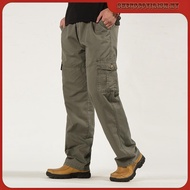 ZEKE Men Cargo Pants Cutting Straight Cut Seluar Kerja Lelaki Tactical Six Pocket Working Cargo Pant