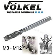 Volkel Germany Machine Tap Spiral Flute M3 - M12 M3x0.5 M4x0.7 M5x0.8 M6x1.0 M8x1.25 M10x1.5 M12x1.7