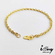 IBUY 916 Gold 2MM POLO STAR BRACELET 22K (916)