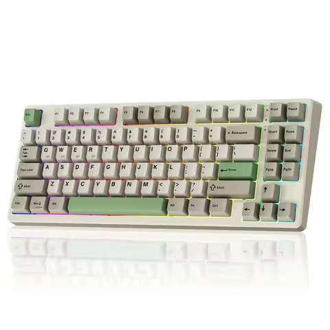 Kisnt Wireless Mechanical Keyboard,Gasket Mounted with Creamy Sound,Bluetooth/2.4GHz/USB-C, Custom H