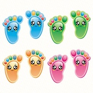 Petrichor 15 Pairs Kids Floor Stickers Self-Adhesive Social Distance Footprint Decals for Children N