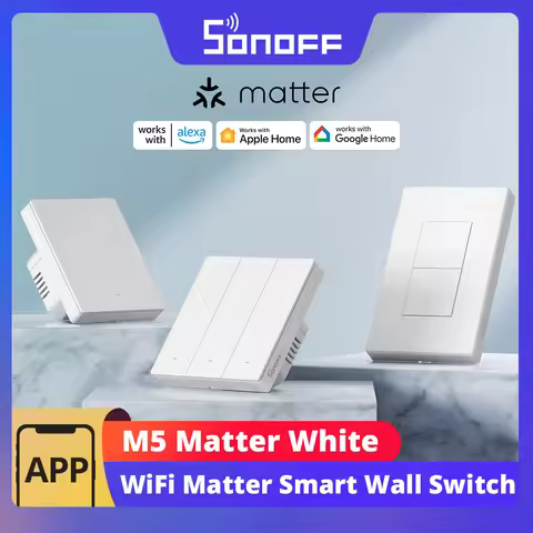 SONOFF M5 Matter Smart Wall Switch ESP32 Two-way eWeLink-Remote Switchman Voice Control Works with A