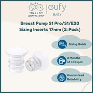 eufy Original 15 /17 /19 /21mm Inserts (2-Pack) for Wearable Breast Pump S1/S1 Pro/E10/E20, Silicone