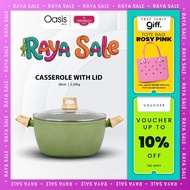 Chefology Olive Green Non Stick Fry Pan Casserole Wok All Stove Scratch Resistance Periuk Kuali