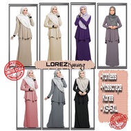 SABELLA LOREZ 6.0 Baju Kurung Viral Tanpa Gosok Dusty Lilac Dusty Yellow Black Cadillac Pink Gray Purple Tumbleweed