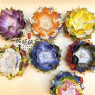 九色悲憫蓮花紙 Heart Sutra Lotus Joss Paper 19x19cm【9色360張】｜Heart Sutra Prayer Paper｜DIY Lotus Folding Pape