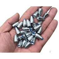 Tin Weight Cone Sinker Fishing Bait Carolina Rig Softlure Ajing Termite Paddle Curly Kalen