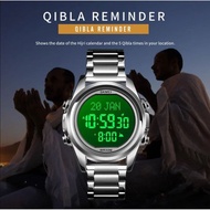 Jam Tangan Kompas Qiblat Direction SKMEI 1667 Digital Islamic Compass Azan for Muslim Prayers Time W