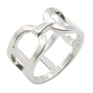 【二手】愛馬仕 Everchaine d'Ancre 戒指 MM H116619B 00046 925 純銀 Everchaine d'Ancre 戒指 MM 男女通用