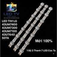 LED TV LG 43UM7300 /43UM7100/ 43UM7400 /UN/43UT640S0TA-3 bar 7 big eye LEDs 100% New LG