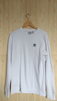 Crewneck pakaian adidas putih originals