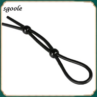 SGOOLE&gt; Adjustable Men's Sex Toy Silicone Double Ring Cock Delay Rope Cock Black