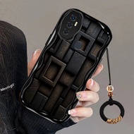 Cream Shell Suitable for OPPOA32/A11S Phone Case Contrast Color Plane Stitching Rubik's Cube 3D Feel