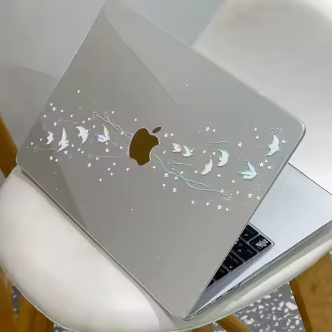 Flying Bird Laser Color Shining Laptop Case For Macbook Air 13.6 M4 M3 M2 Air13.3 A1932 A2179 A2337 