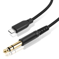Built-in Digital Chip USB TYPE-C to 6.35mm Stereo Output 1/4 TRS to USB C Cable